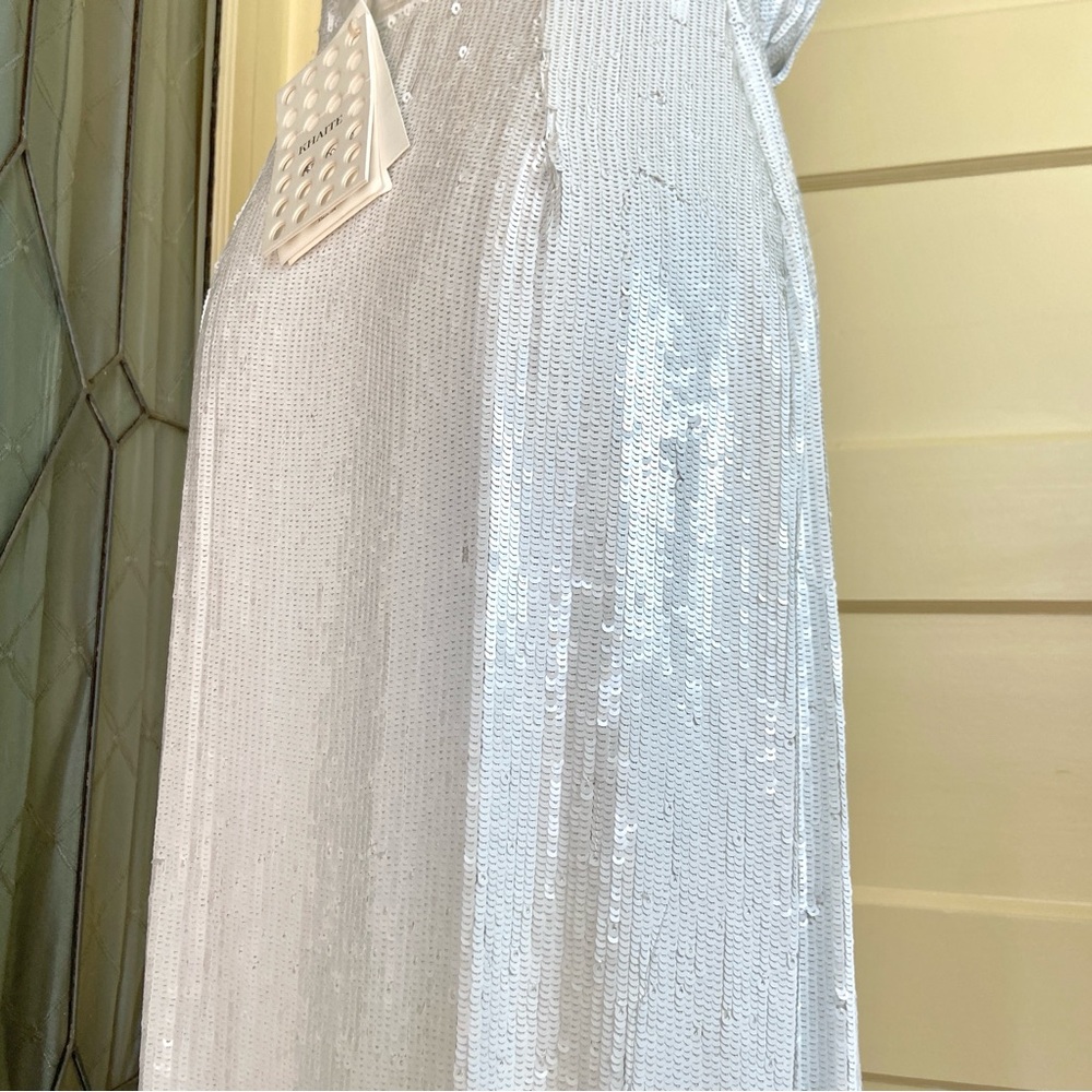 $3,400 Khaite Milo Sequin Plunge Neck Dress - Picture 8 of 15